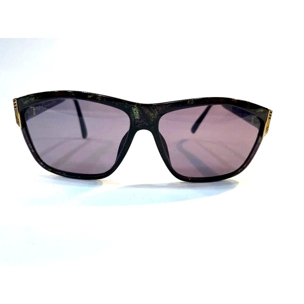 Christian Dior Sunglasses w/case, Marbled Green/Black, Gold Accents